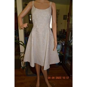 K Studio Formal Dress Cream with metallic silver thread (8)